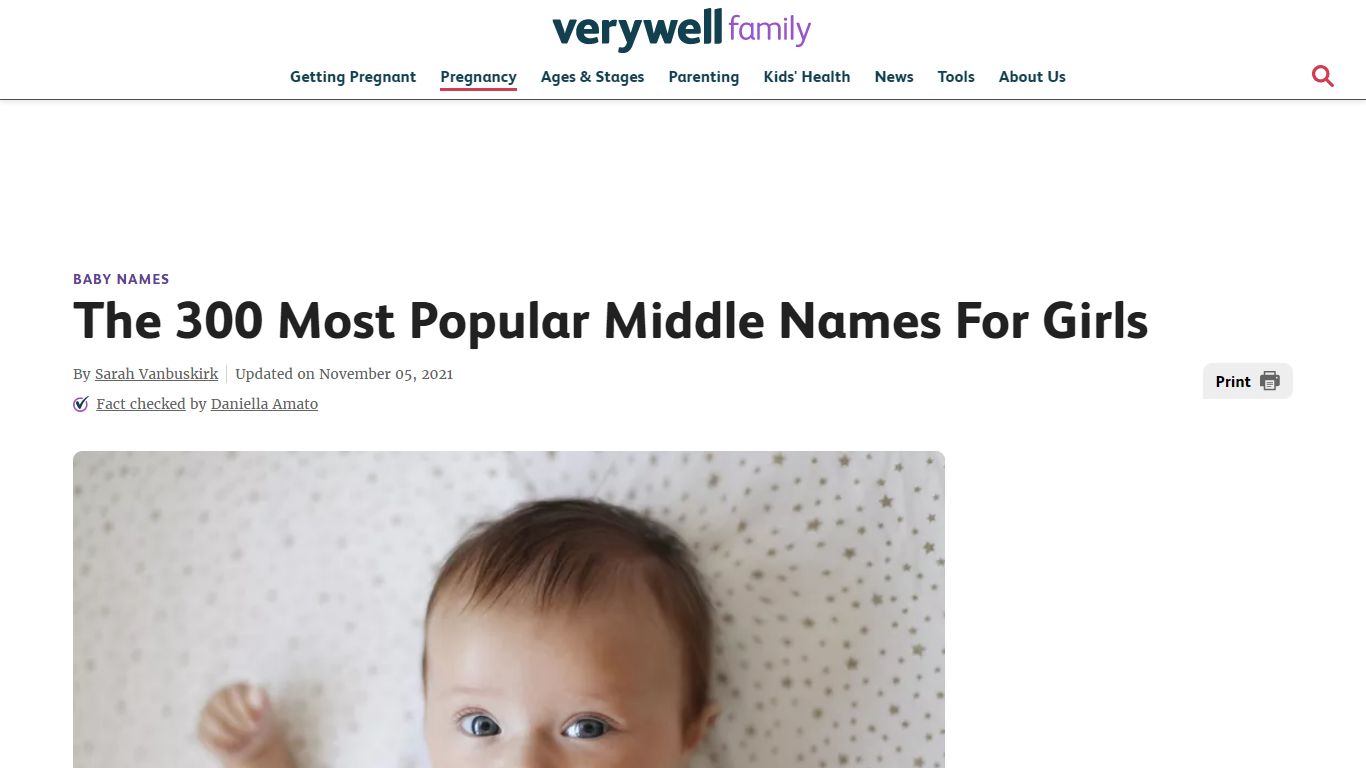 The 300 Most Popular Middle Names For Girls - Verywell Family