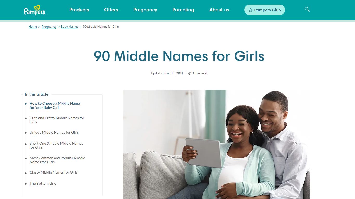 Middle Names for Girls: Cute, Unique & Short Names | Pampers